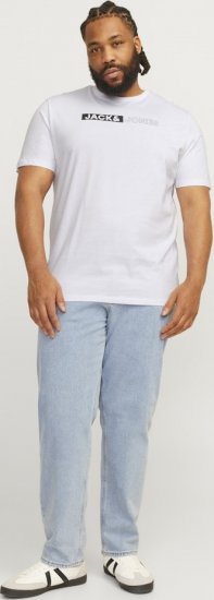Jack & Jones CORP Logo Play 5 T-Shirt White - Camisetas - Camisetas - 2XL-14XL