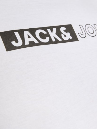 Jack & Jones CORP Logo Play 5 T-Shirt White - Camisetas - Camisetas - 2XL-14XL