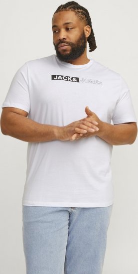 Jack & Jones CORP Logo Play 5 T-Shirt White - Camisetas - Camisetas - 2XL-14XL