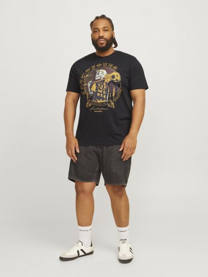 Jack & Jones JJSKULL ROCK T-Shirt Black - Camisetas - Camisetas - 2XL-14XL