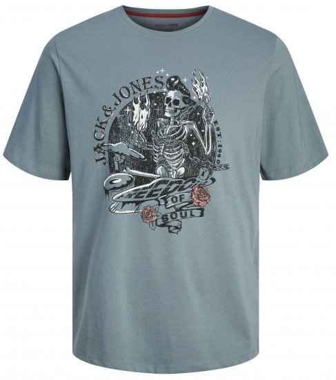 Jack & Jones JJSKULL ROCK T-Shirt Goblin Blue - Camisetas - Camisetas - 2XL-14XL