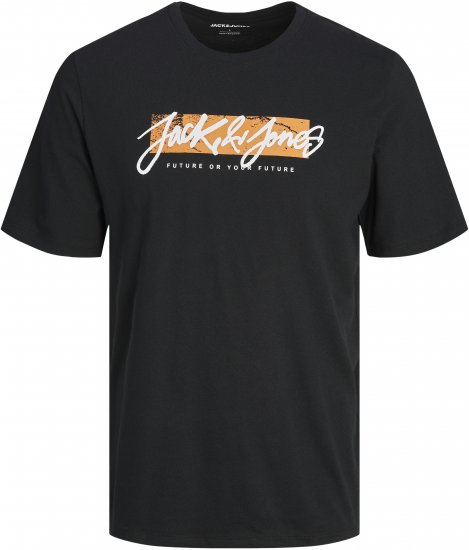 Jack & Jones TILEY T-Shirt Black - Camisetas - Camisetas - 2XL-14XL