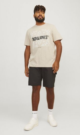 Jack & Jones JJPAISLEY T-Shirt Moonbeam - Camisetas - Camisetas - 2XL-14XL
