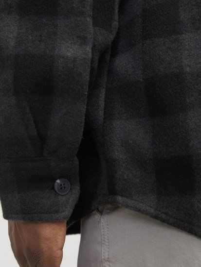 Jack & Jones ZAC BRUSHED Long Sleeve OVERSHIRT Grey - Camisas - Camisas 2XL-10XL