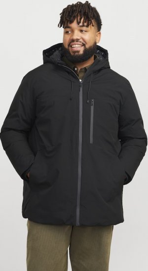 Jack & Jones PAYNE Windproof Parka Black - Chaquetas - Chaquetas Tallas Grandes 2XL-8XL