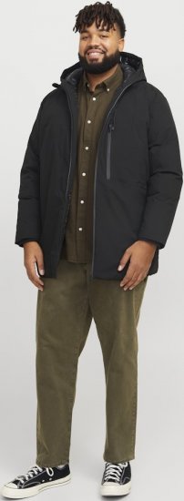 Jack & Jones PAYNE Windproof Parka Black - Chaquetas - Chaquetas Tallas Grandes 2XL-8XL