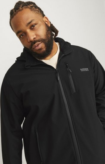 Jack & Jones JJTAYLOR Softshell Jacket Black - Chaquetas - Chaquetas Tallas Grandes 2XL-8XL