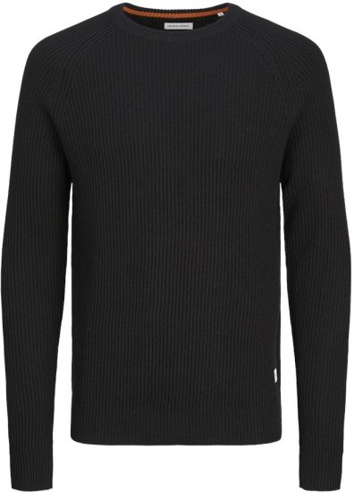 Jack & Jones PANNEL Knitted Sweater Black - Sudaderas - Sudaderas 2XL-12XL