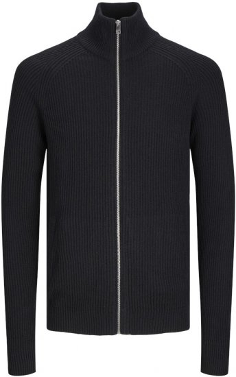 Jack & Jones PANNEL Turtleneck Knitted Sweater with Zipper Black - Sudaderas - Sudaderas 2XL-12XL