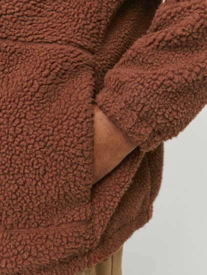 Jack & Jones ESTERBRO High Collar Teddy Jacket Brandy Brown - Chaquetas - Chaquetas Tallas Grandes 2XL-8XL