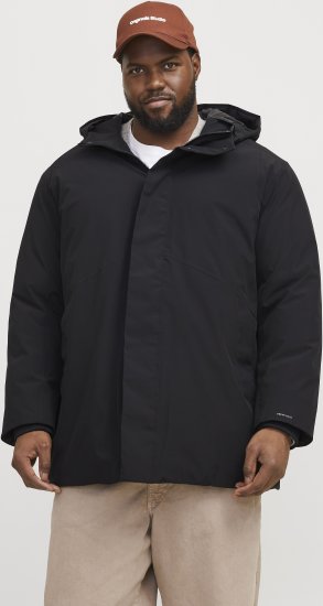 Jack & Jones KEEN Windproof Parka Black - Chaquetas - Chaquetas Tallas Grandes 2XL-8XL
