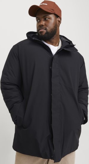 Jack & Jones KEEN Windproof Parka Black - Chaquetas - Chaquetas Tallas Grandes 2XL-8XL