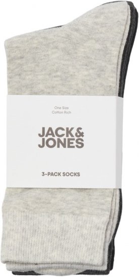 Jack & Jones RAFAEL Socks 3-Pack Grey - Ropa interior - Ropa interior 2XL-8XL