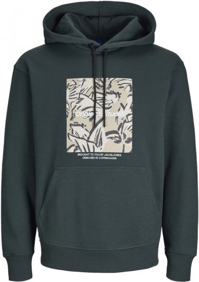 Jack & Jones ESTERBRO Hoodie Dark Green - Sudaderas - Sudaderas 2XL-12XL