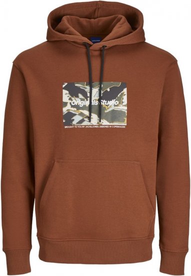 Jack & Jones ESTERBRO Hoodie Brandy Brown - Sudaderas - Sudaderas 2XL-12XL