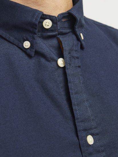 Jack & Jones Brook Oxford Long Sleeve Shirt Navy Blazer - Camisas - Camisas 2XL-10XL
