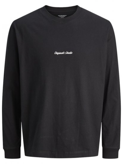 Jack & Jones Norrebro Crew Neck Long Sleeve T-Shirt Black - Camisetas - Camisetas - 2XL-14XL