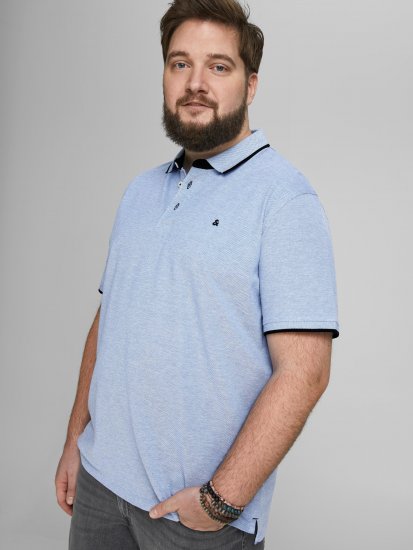 Jack & Jones PAULOS Short Sleeve Polo Light Blue/PS - Polos - Polos 2XL-8XL