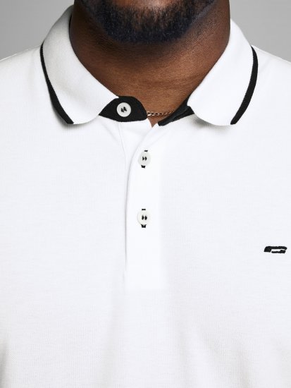 Jack & Jones PAULOS Short Sleeve Polo White/PS - Polos - Polos 2XL-8XL