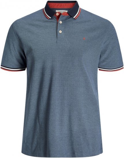 Jack & Jones PAULOS Short Sleeve Polo Denim Blue/PS - Polos - Polos 2XL-8XL