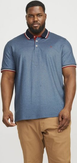 Jack & Jones PAULOS Short Sleeve Polo Denim Blue/PS - Polos - Polos 2XL-8XL
