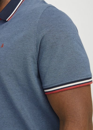 Jack & Jones PAULOS Short Sleeve Polo Denim Blue/PS - Polos - Polos 2XL-8XL