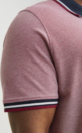 Jack & Jones PAULOS Short Sleeve Polo Rio Red/PS - Polos - Polos 2XL-8XL