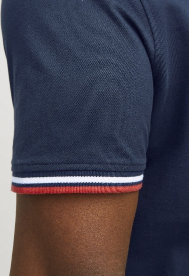 Jack & Jones PAULOS Short Sleeve Polo Navy Blazer - Polos - Polos 2XL-8XL