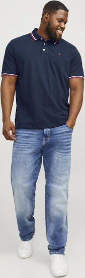 Jack & Jones PAULOS Short Sleeve Polo Navy Blazer - Polos - Polos 2XL-8XL