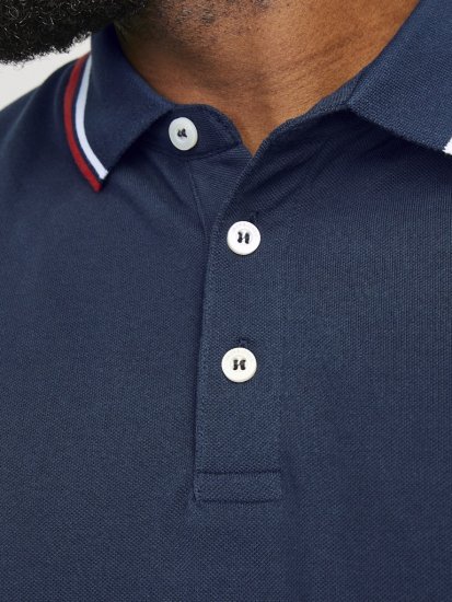 Jack & Jones PAULOS Short Sleeve Polo Navy Blazer - Polos - Polos 2XL-8XL