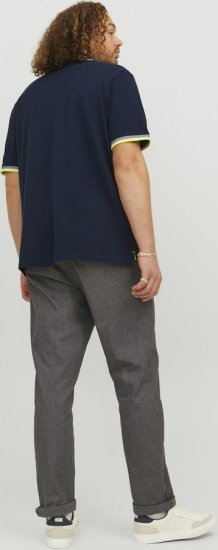 Jack & Jones PAULOS Short Sleeve Polo Dark Navy/NEON - Polos - Polos 2XL-8XL