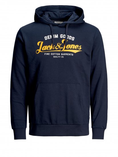 Jack & Jones Elogo Sweat Hood Navy Blazer - Sudaderas - Sudaderas 2XL-12XL