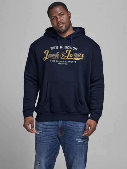 Jack & Jones Elogo Sweat Hood Navy Blazer - Sudaderas - Sudaderas 2XL-12XL