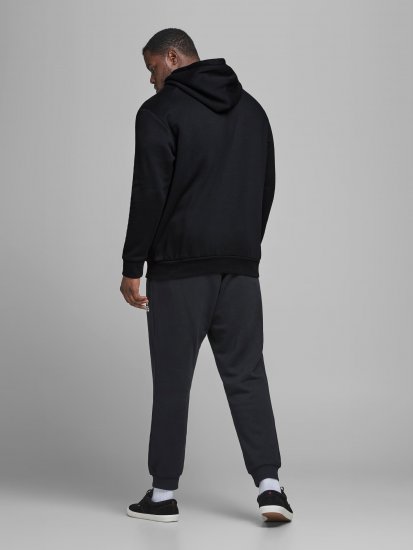 Jack & Jones Elogo Sweat Hood Black - Sudaderas - Sudaderas 2XL-12XL