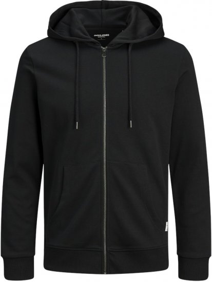 Jack & Jones Basic Sweat Zip Hood Black - Sudaderas - Sudaderas 2XL-12XL