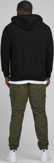Jack & Jones Basic Sweat Zip Hood Black - Sudaderas - Sudaderas 2XL-12XL