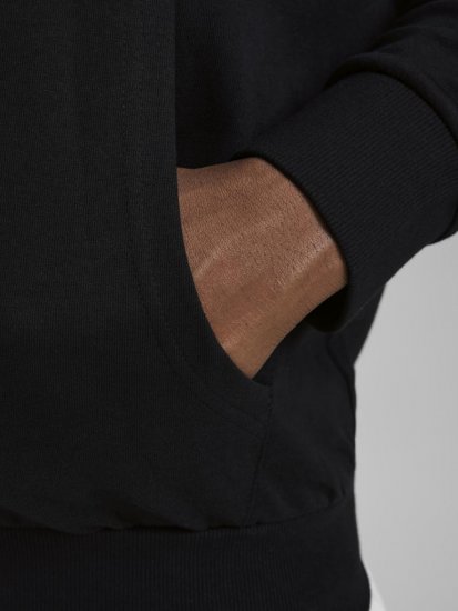 Jack & Jones Basic Sweat Zip Hood Black - Sudaderas - Sudaderas 2XL-12XL