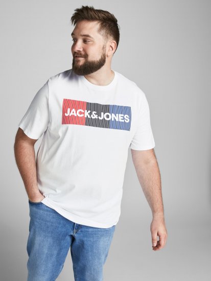 Jack & Jones JJECORP Logo Play T-Shirt White - Camisetas - Camisetas - 2XL-14XL