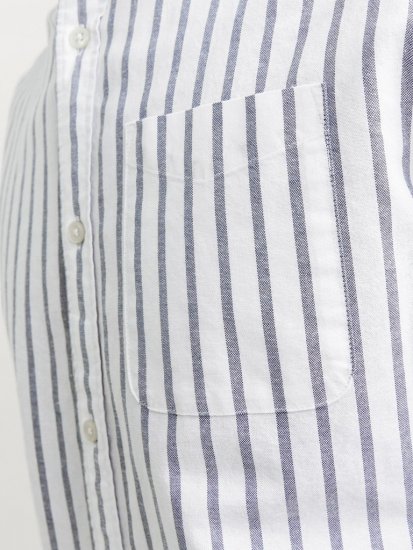 Jack & Jones OXFORD LS Shirt Striped Ensign Blue - Camisas - Camisas 2XL-10XL