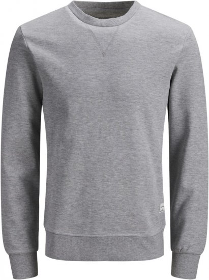 Jack & Jones Basic Sweatshirt Light Grey Melange - Sudaderas - Sudaderas 2XL-12XL