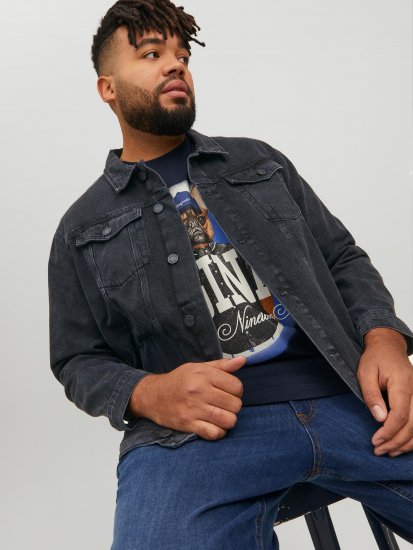 Jack & Jones JJIJEAN Denim Jacket Black Denim - Chaquetas - Chaquetas Tallas Grandes 2XL-8XL