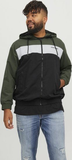 Jack & Jones RUSH Bomber Jacket with Hood Green - Chaquetas - Chaquetas Tallas Grandes 2XL-8XL