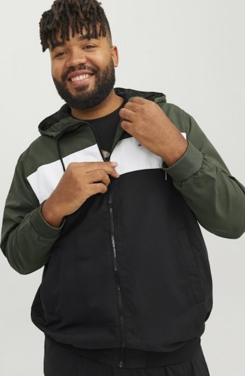 Jack & Jones RUSH Bomber Jacket with Hood Green - Chaquetas - Chaquetas Tallas Grandes 2XL-8XL