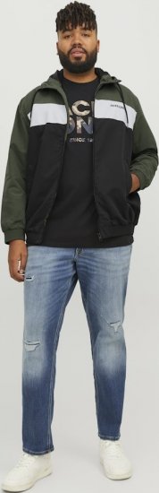 Jack & Jones RUSH Bomber Jacket with Hood Green - Chaquetas - Chaquetas Tallas Grandes 2XL-8XL