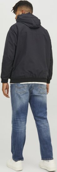 Jack & Jones RUSH SOLID Bomber Jacket with Hood Black - Chaquetas - Chaquetas Tallas Grandes 2XL-8XL