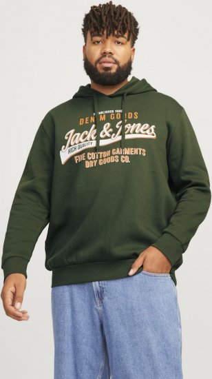 Jack & Jones 2 COL LOGO Hoodie Kombu Green - Sudaderas - Sudaderas 2XL-12XL