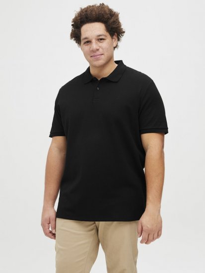 Jack & Jones AUSTIN CLASSIC Polo Black - Polos - Polos 2XL-8XL