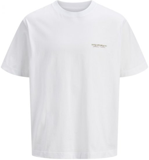 Jack & Jones Lington Crew Neck T-Shirt Bright White - Camisetas - Camisetas - 2XL-14XL