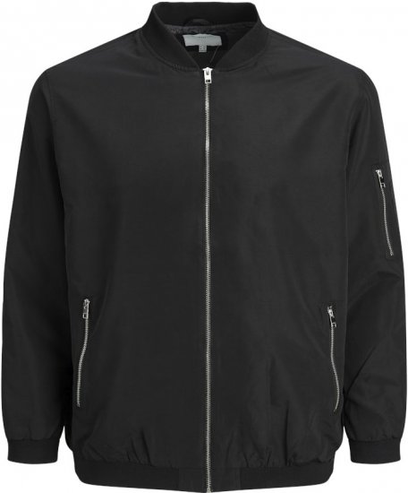 Jack & Jones RUSH Bomber Jacket Black - Chaquetas - Chaquetas Tallas Grandes 2XL-8XL