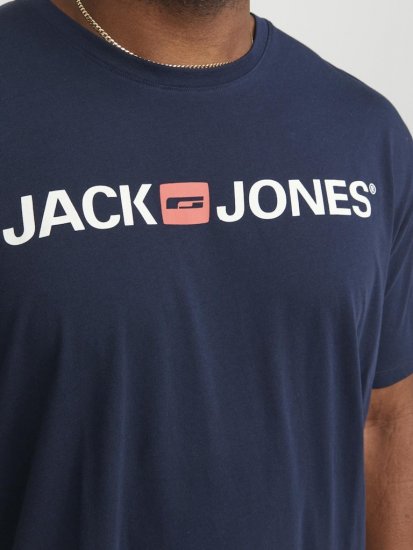Jack & Jones Corp Logo Crew Neck T-Shirt Navy Blazer - Camisetas - Camisetas - 2XL-14XL